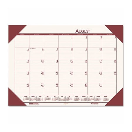 House Of Doolittle House of Doolittle Recycled EcoTones Academic Desk Pad Calendar, Brown Corners, 2021-2022 12541
